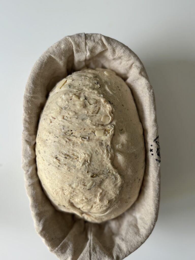 shaped parm and herb sourdough bread