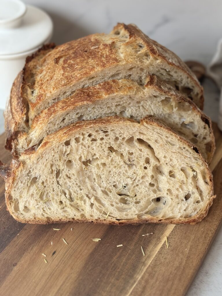 Parmesan and herb sourdough bread