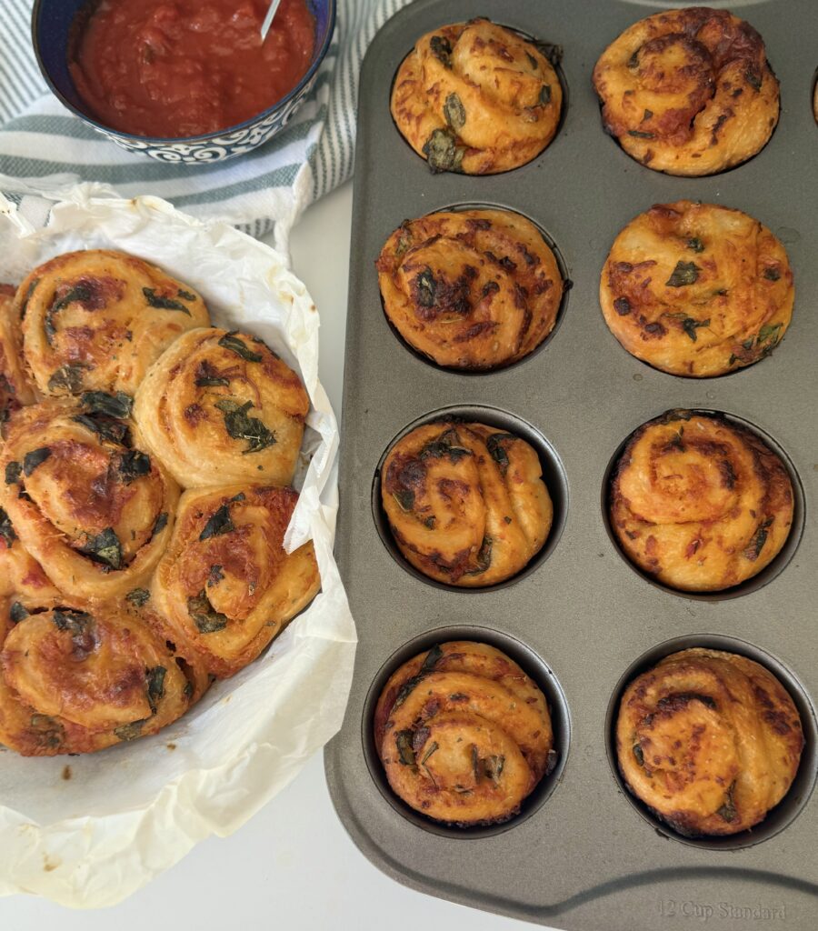 sourdough pizza scrolls