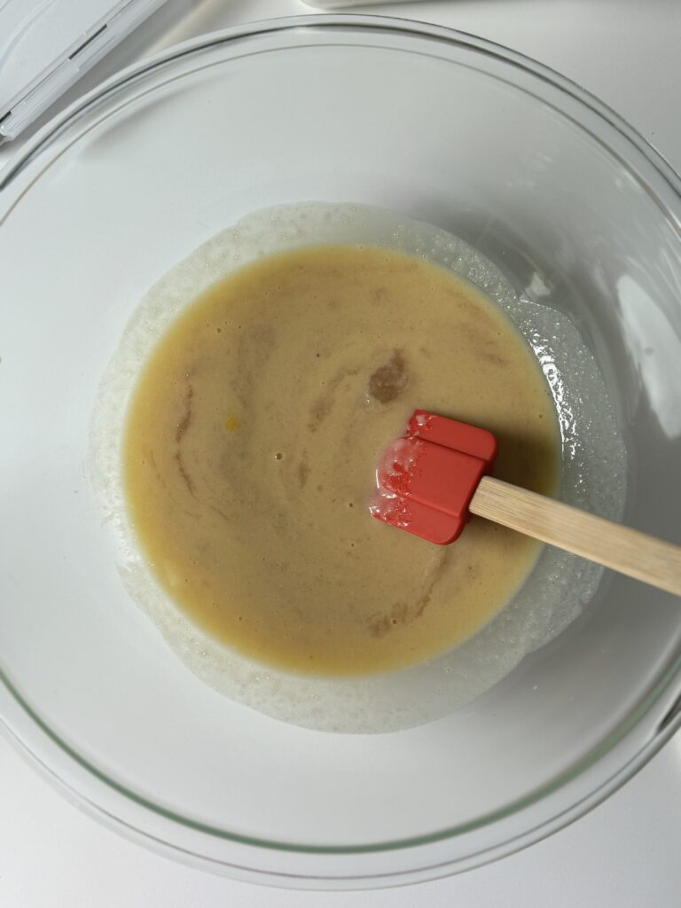 sourdough donut muffin mixture