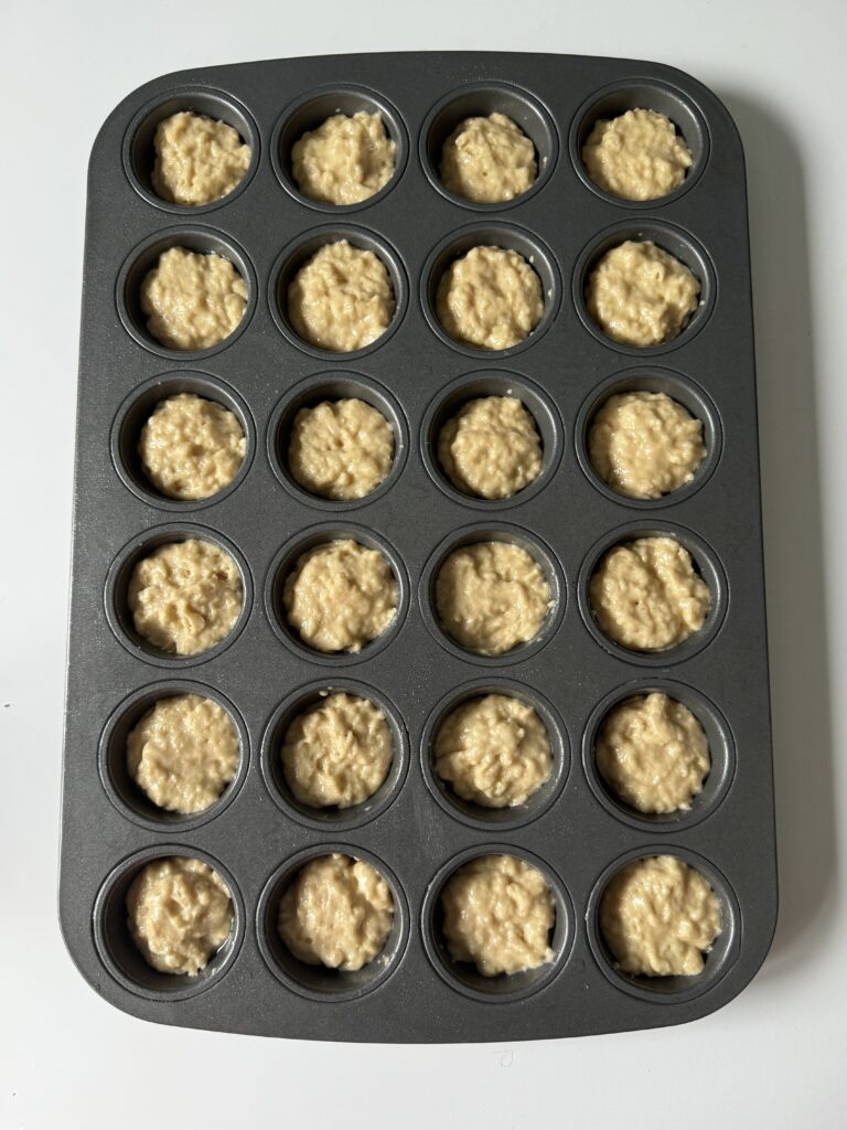 uncooked sourdough donut muffins