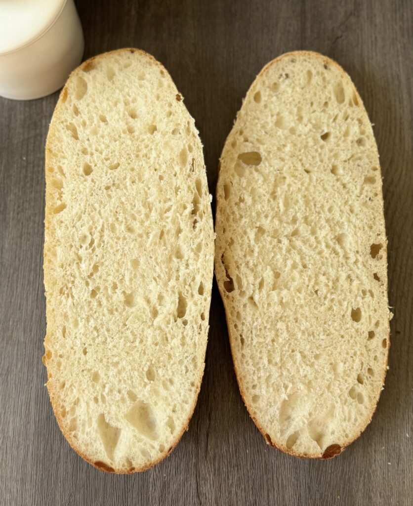 inside of sourdough french bread