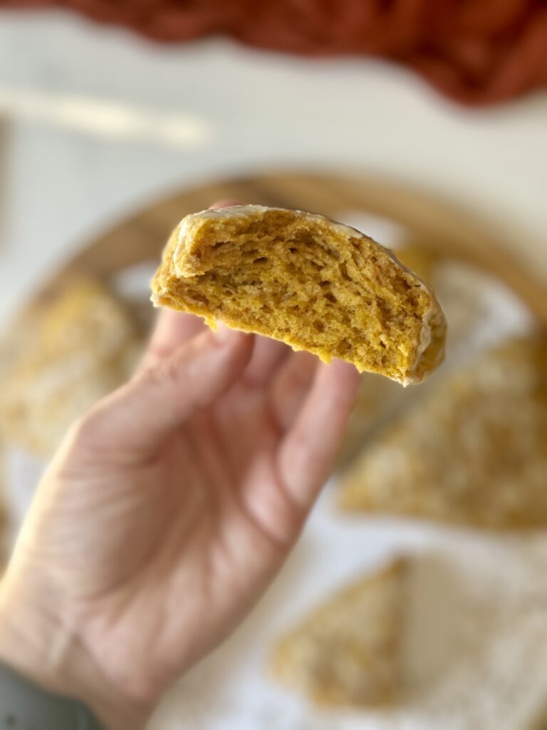 inside of sourdough scones