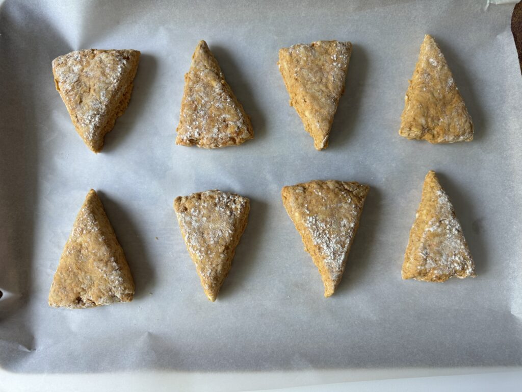 shaped sourdough pumpkin scones