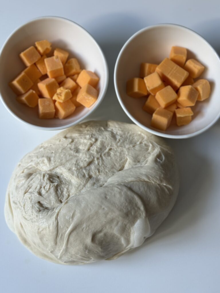 sourdough cheese bun dough