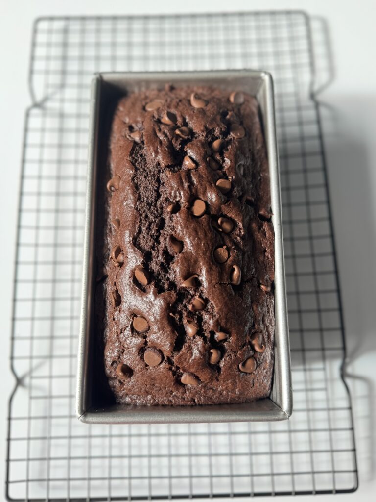 baked double chocolate Amish bread 