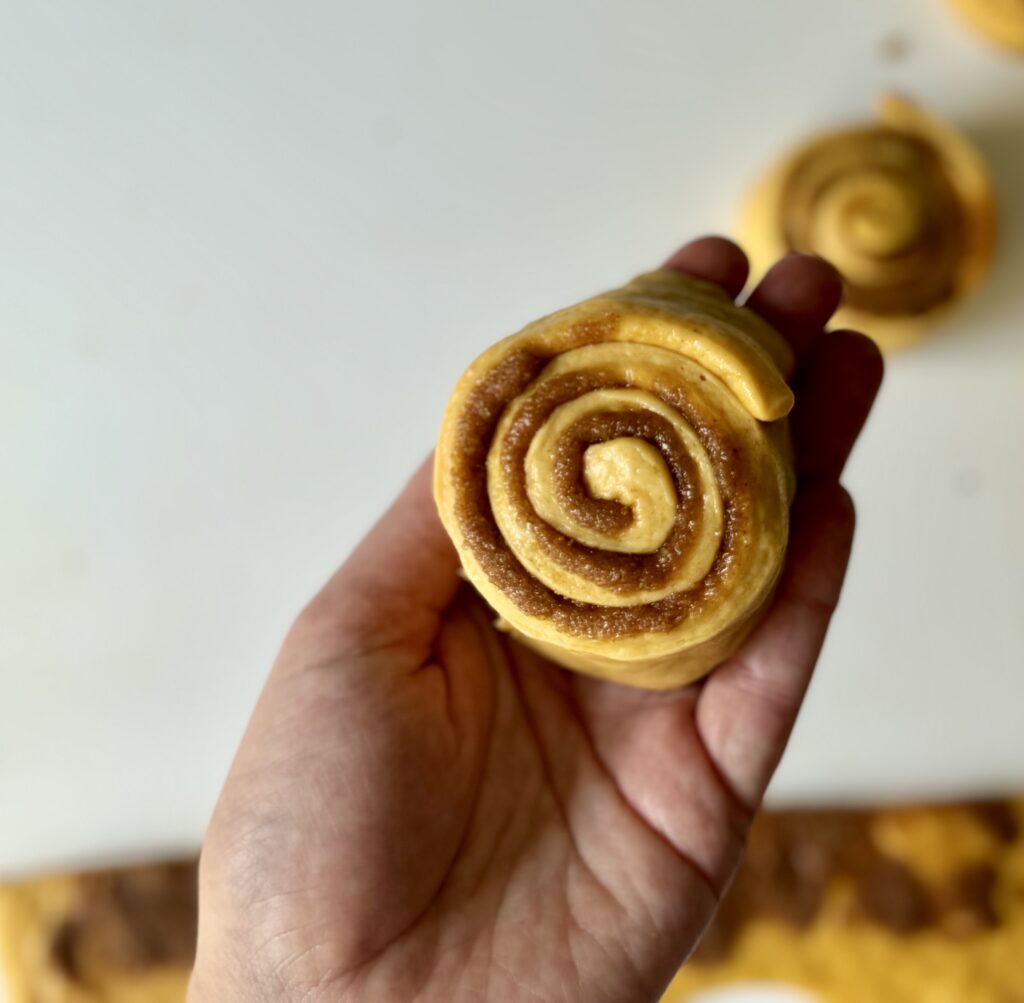 shaped cinnamon rolls