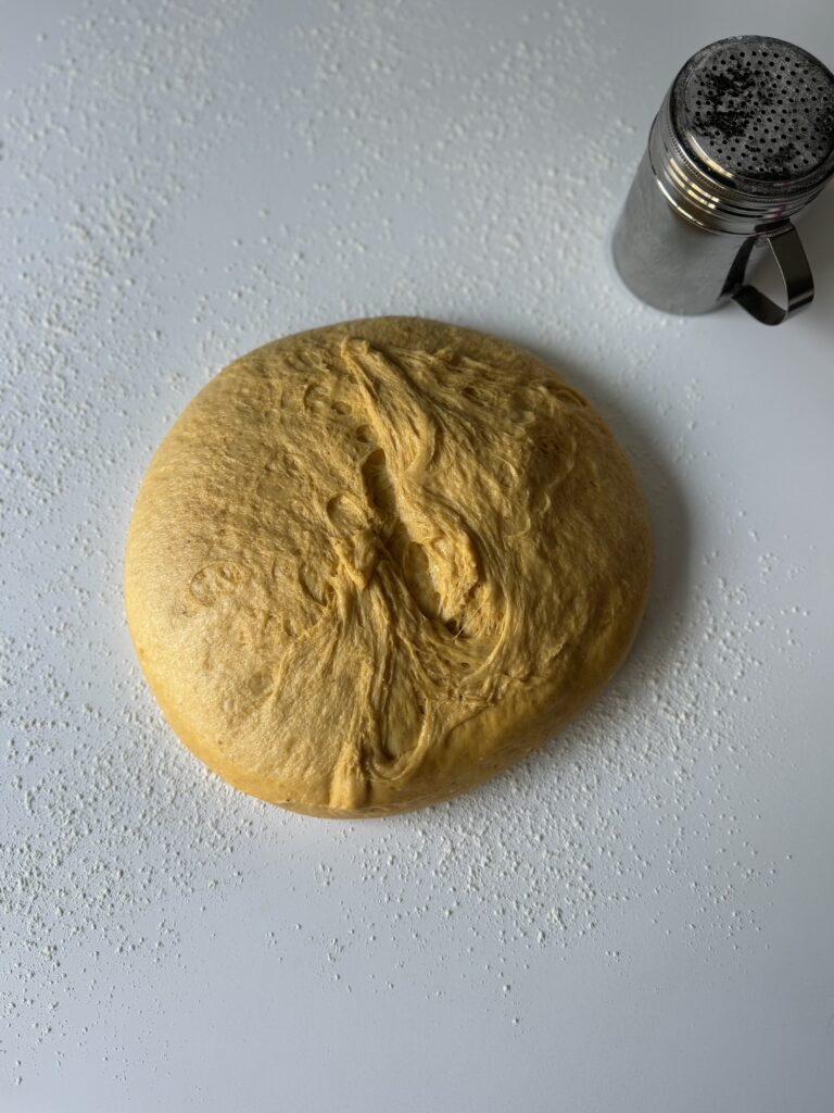 sourdough pumpkin cinnamon roll dough