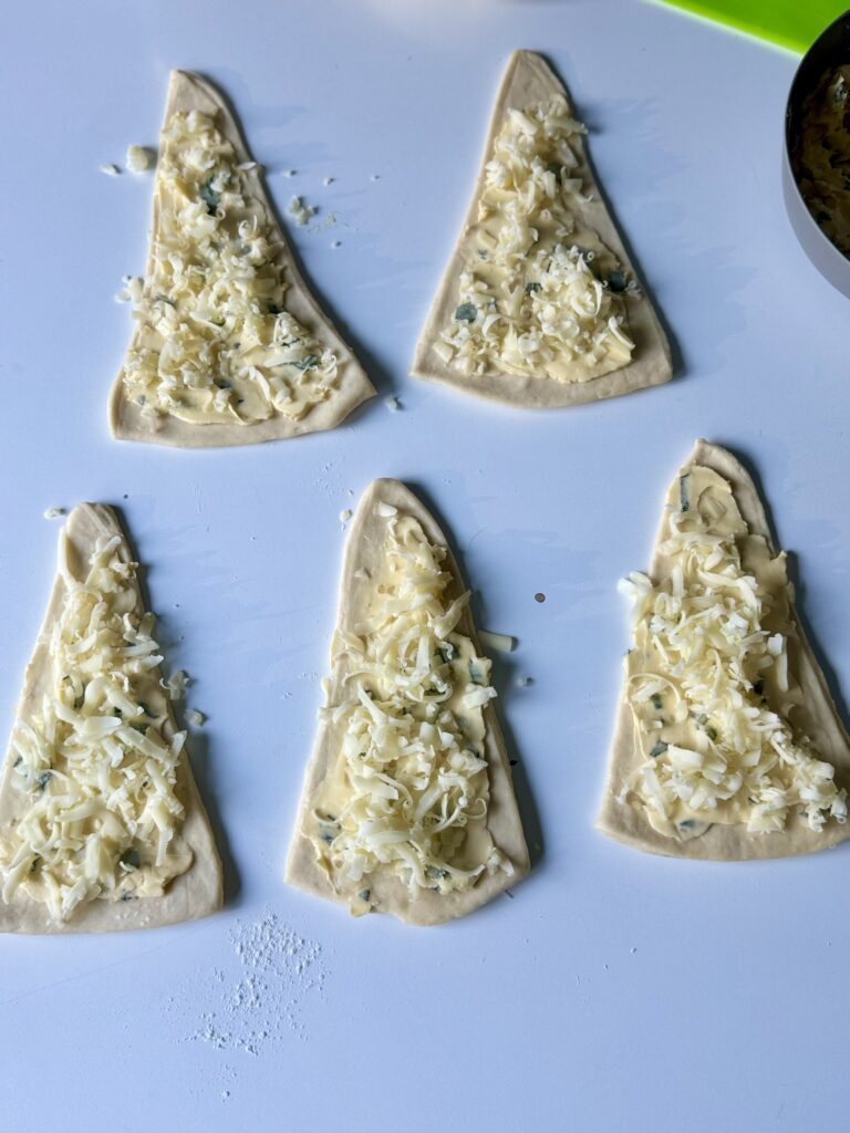 stuffing the crescent rolls