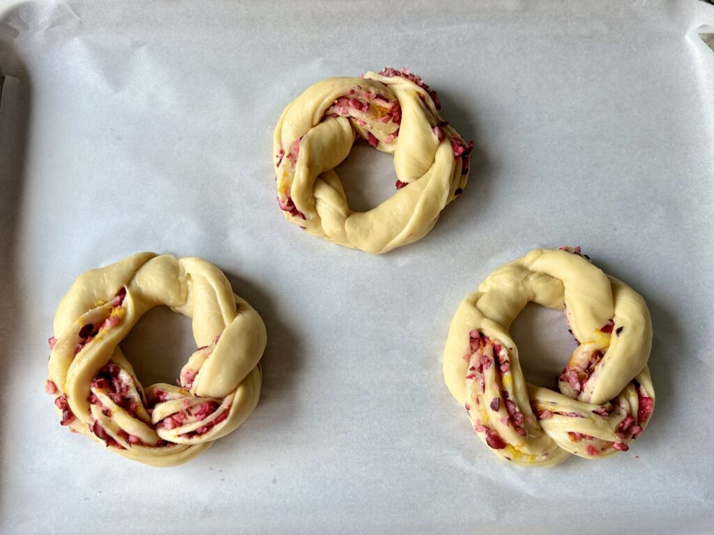 proofing sourdough brioche wreaths