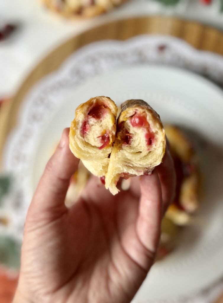 inside of sourdough brioche wreaths