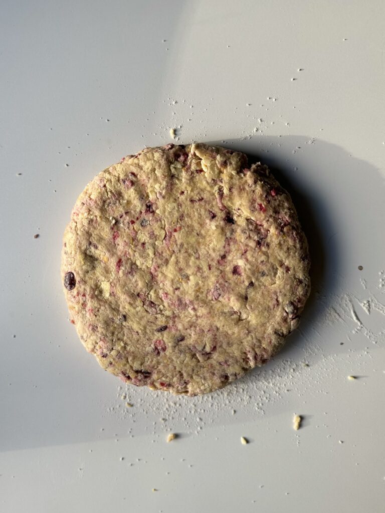 shaping sourdough scones