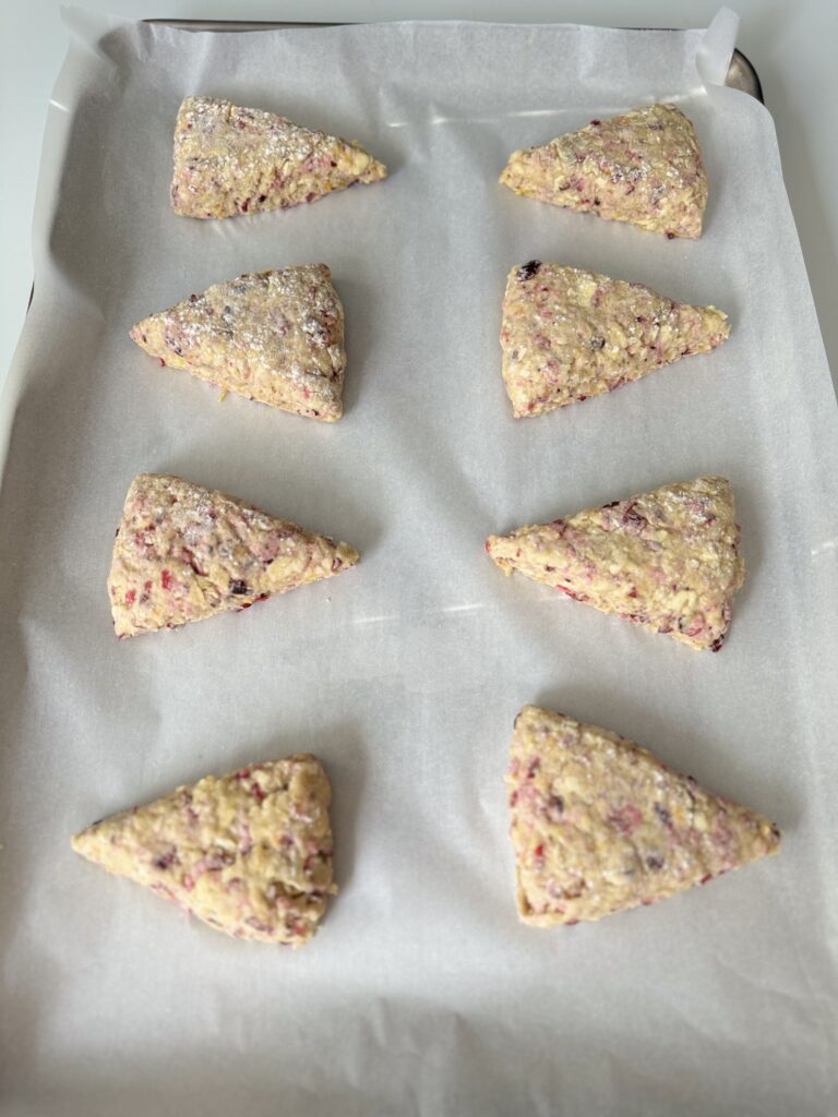 shaped sourdough scones