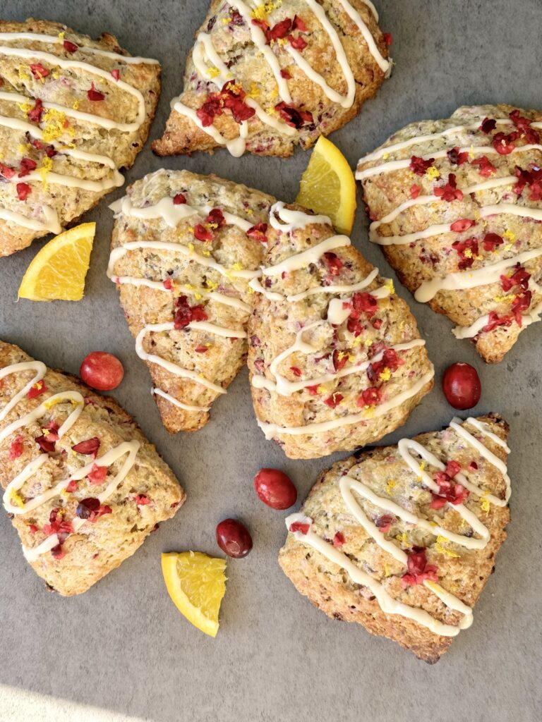 cranberry orange sourdough scones