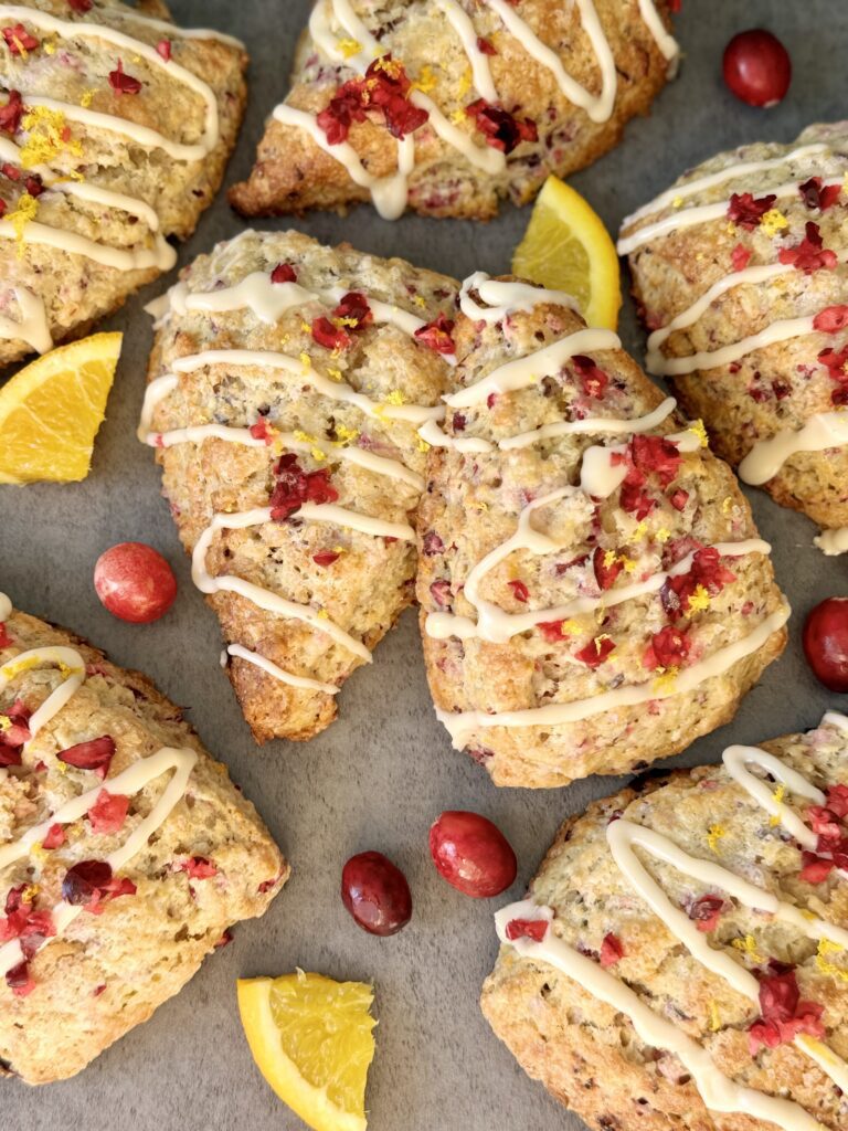 cranberry orange sourdough scones