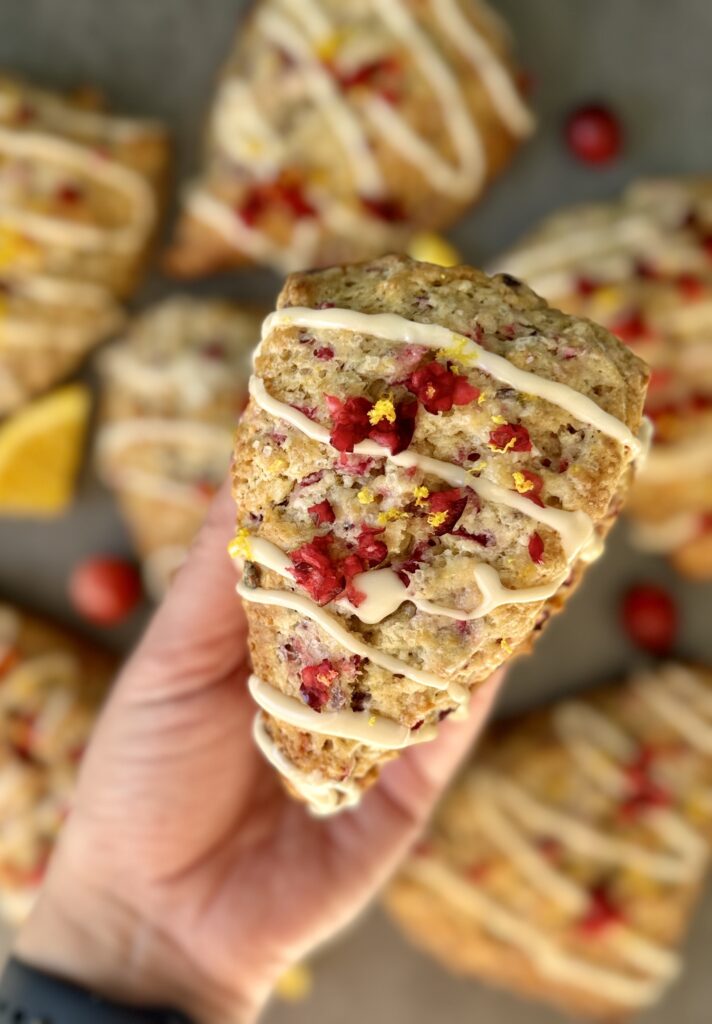 cranberry orange sourdough scones