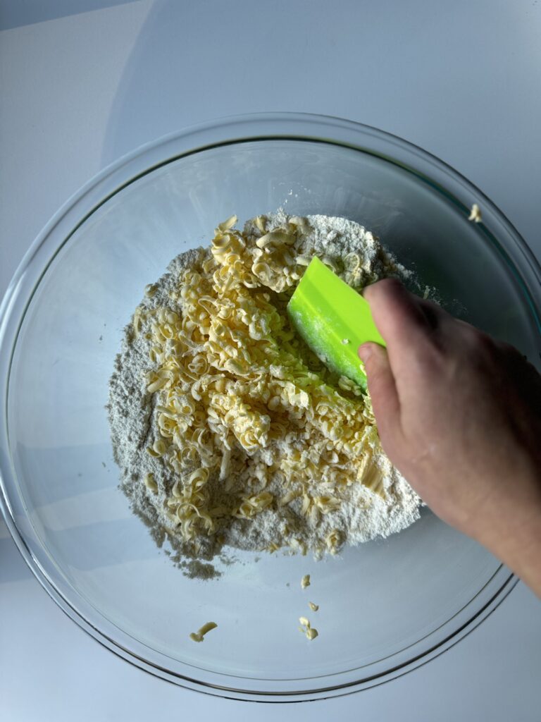 grating frozen butter