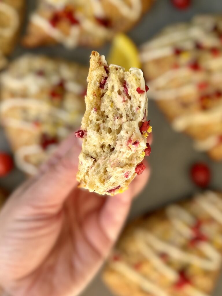 inside of sourdough scone