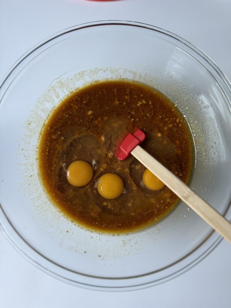 mixing amish gingerbread