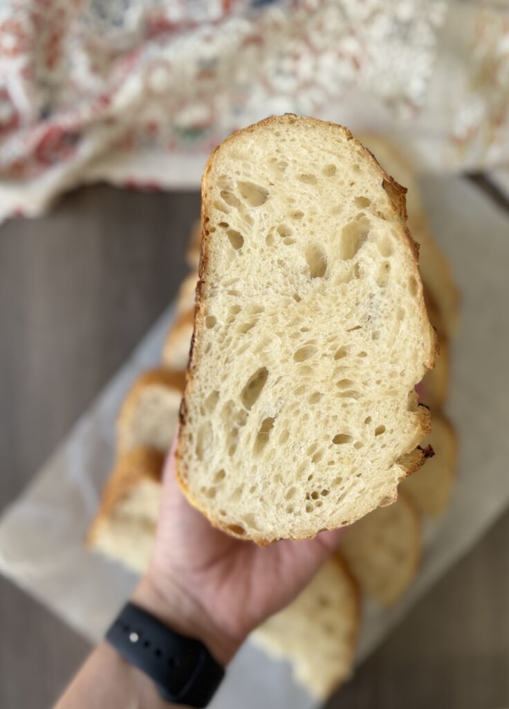 mini sourdough loaf crumb