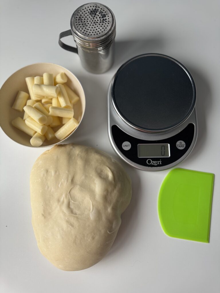 shaping sourdough christmas tree