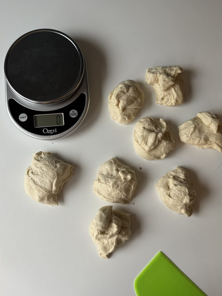 sourdough pretzel buns shaping