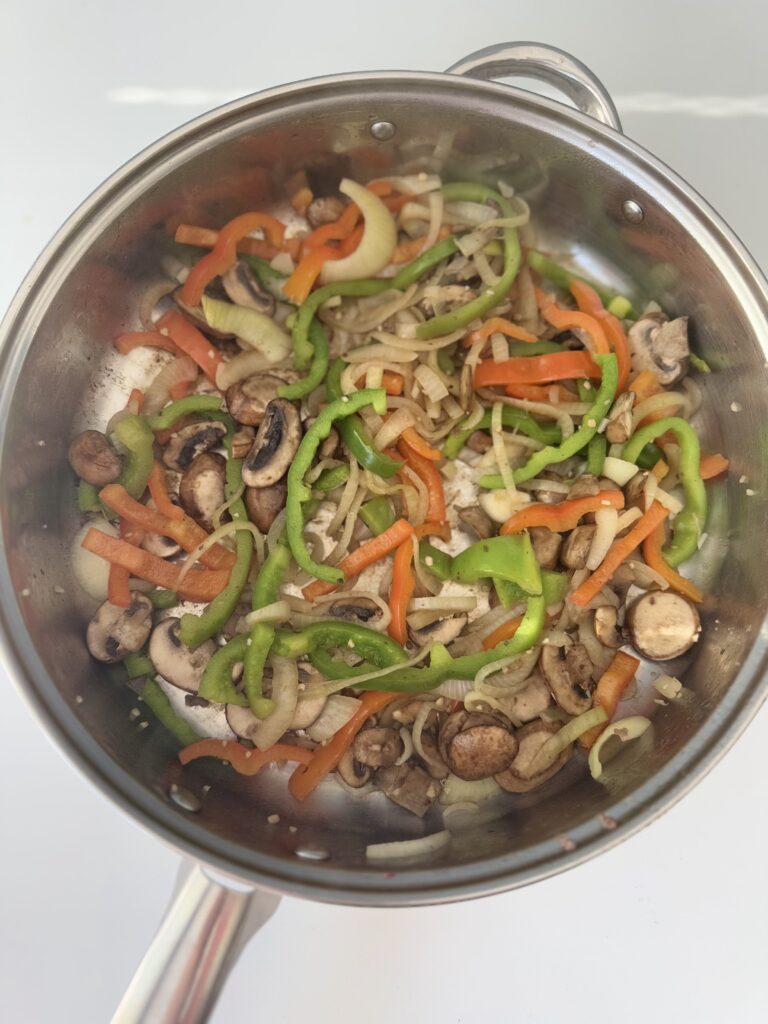 cooking veggies