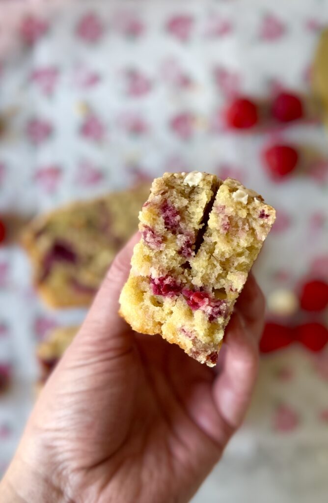 white chocolate raspberry Amish friendship bread