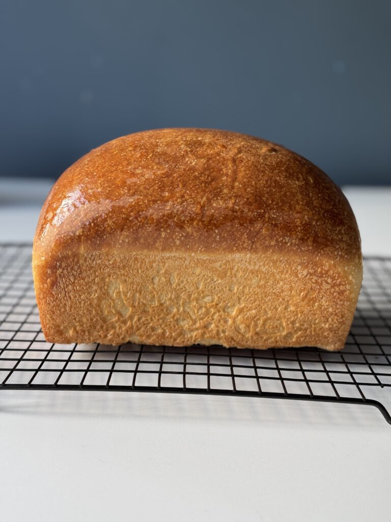 baked sourdough sandwich loaf