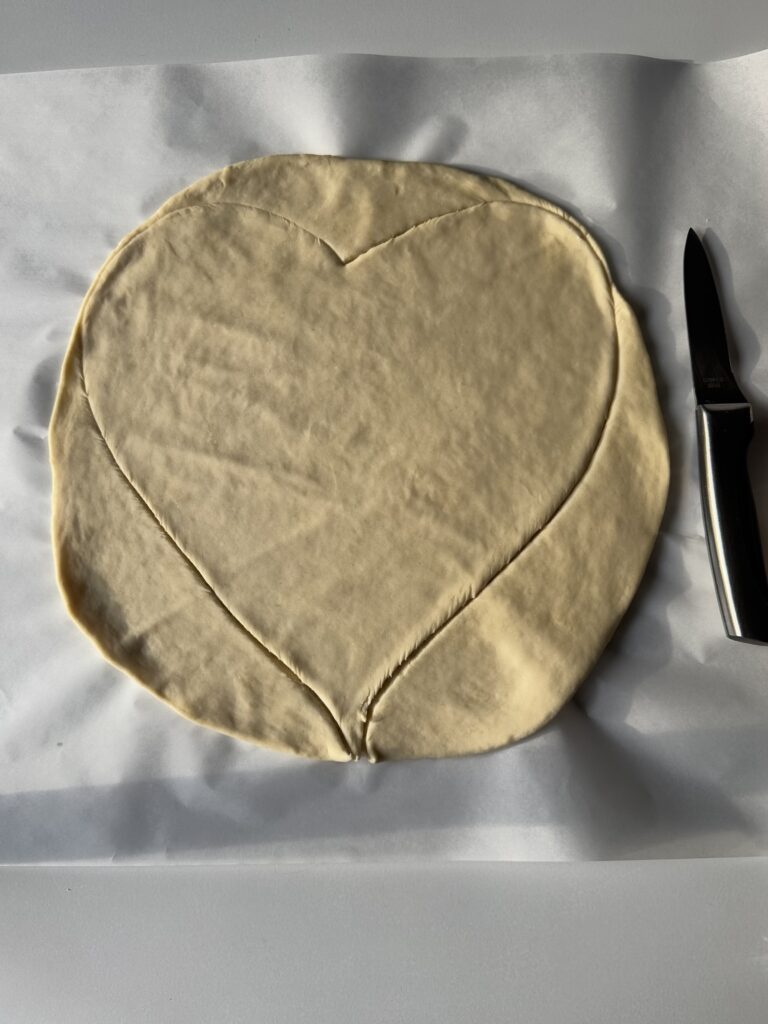 sourdough twisted heart bread