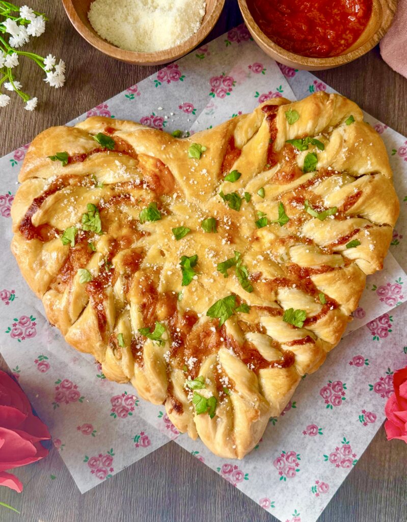 sourdough twisted cheese heart