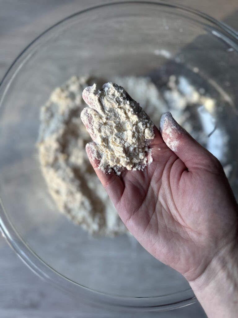 coarse sand look in scone mixture