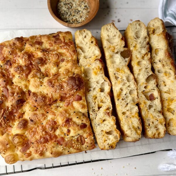 everything bagel sourdough focaccia