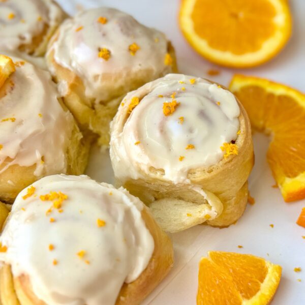 orange vanilla sourdough brioche rolls