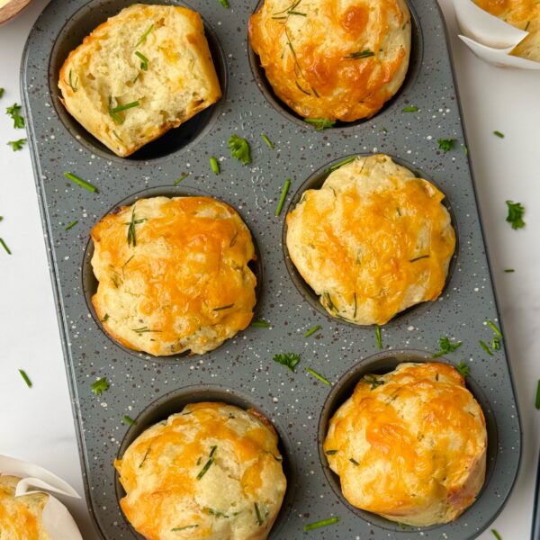 savory sourdough discard muffins