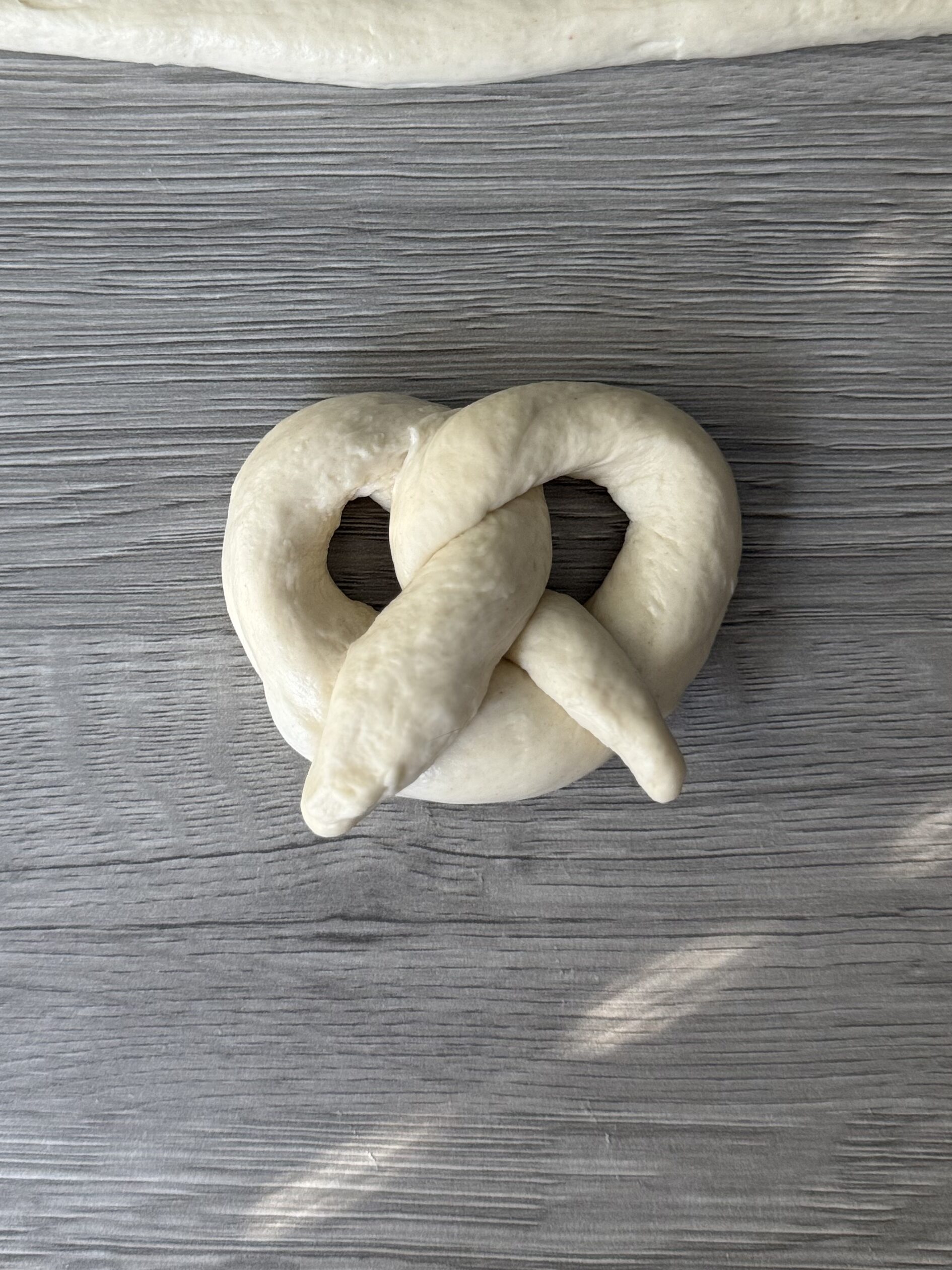 shaped sourdough pretzel