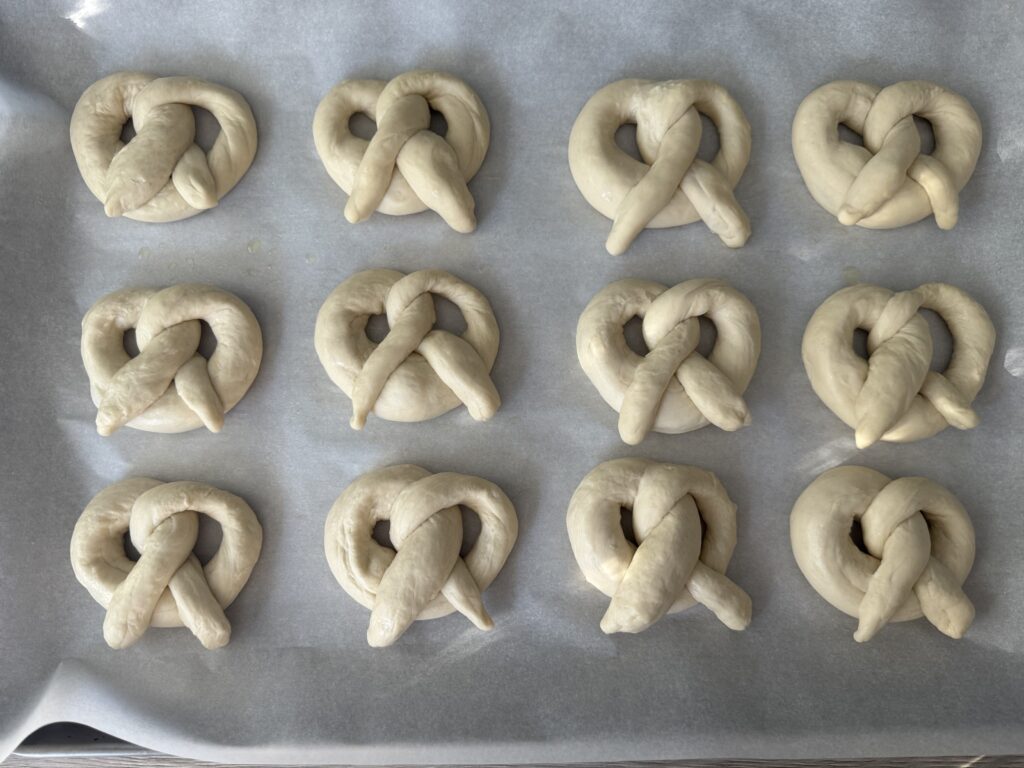 shaped sourdough pretzels