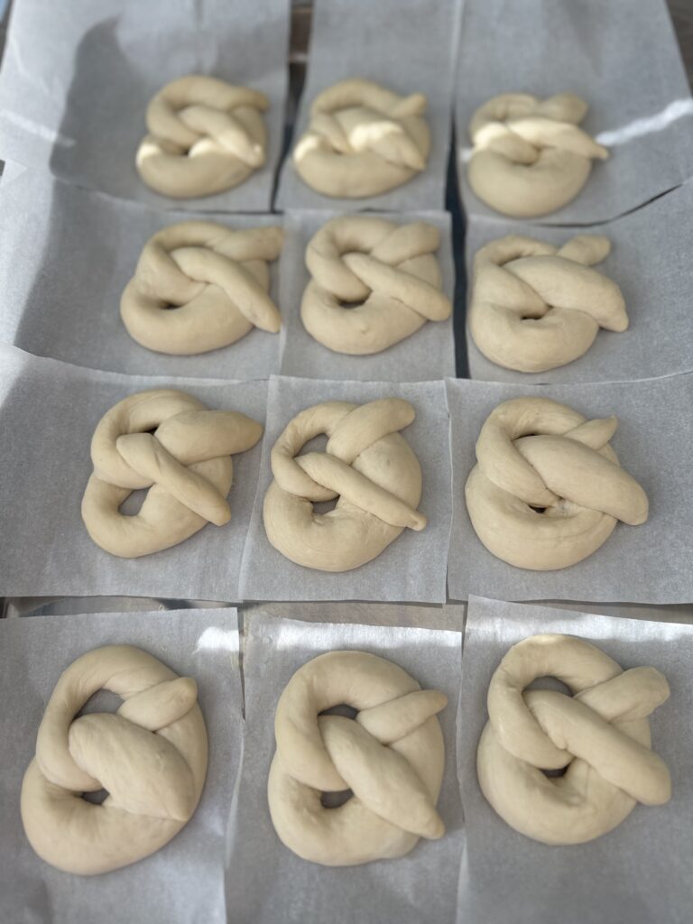 cutting the parchment paper