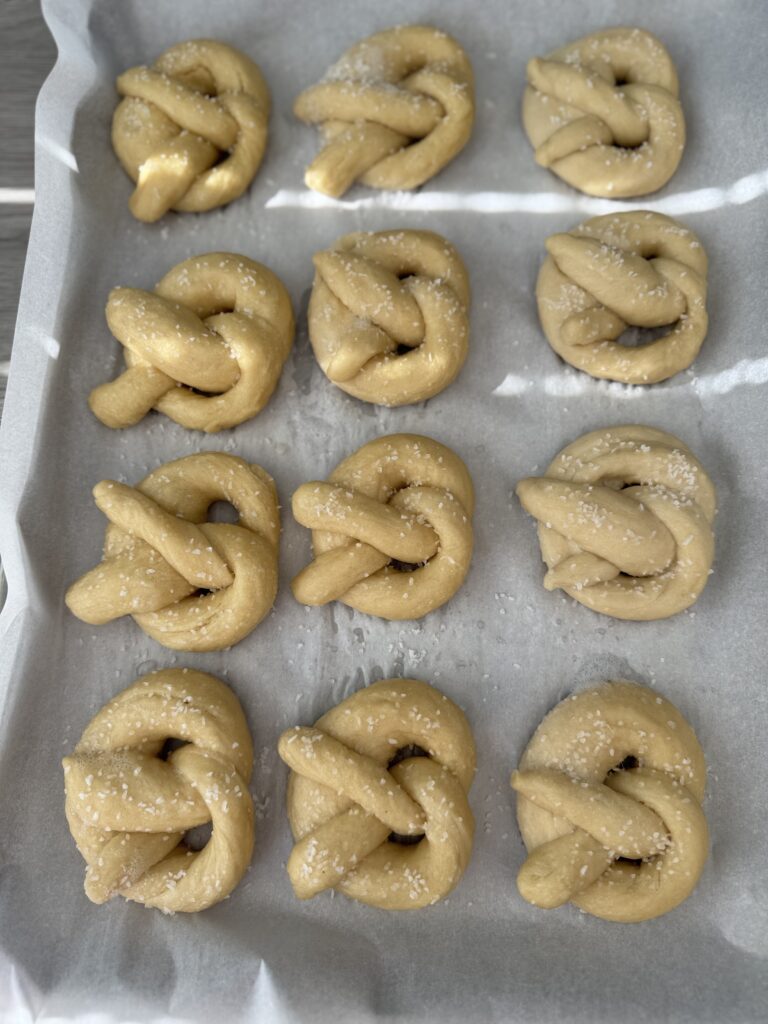 boiled sourdough pretzels