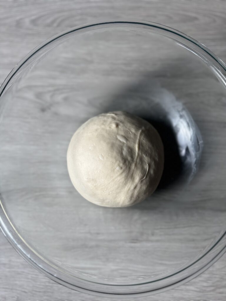 kneading pretzel dough