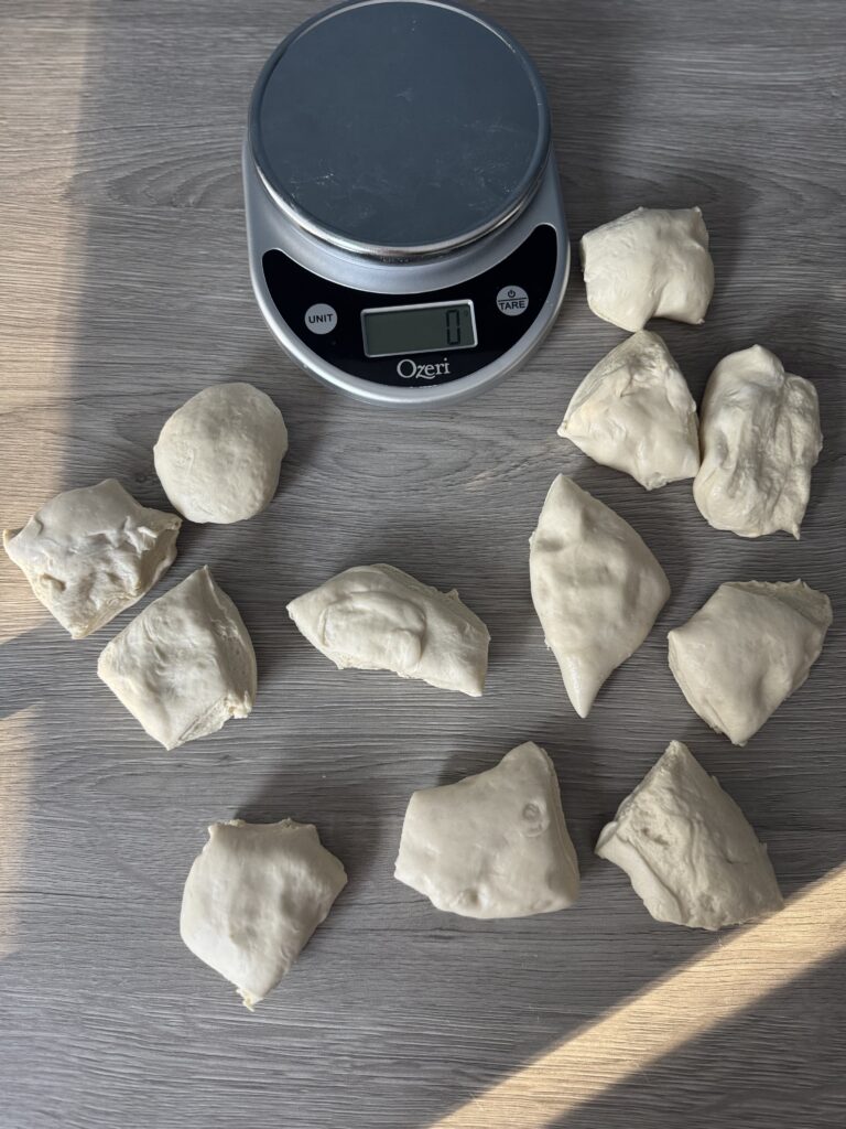 shaping sourdough pretzels
