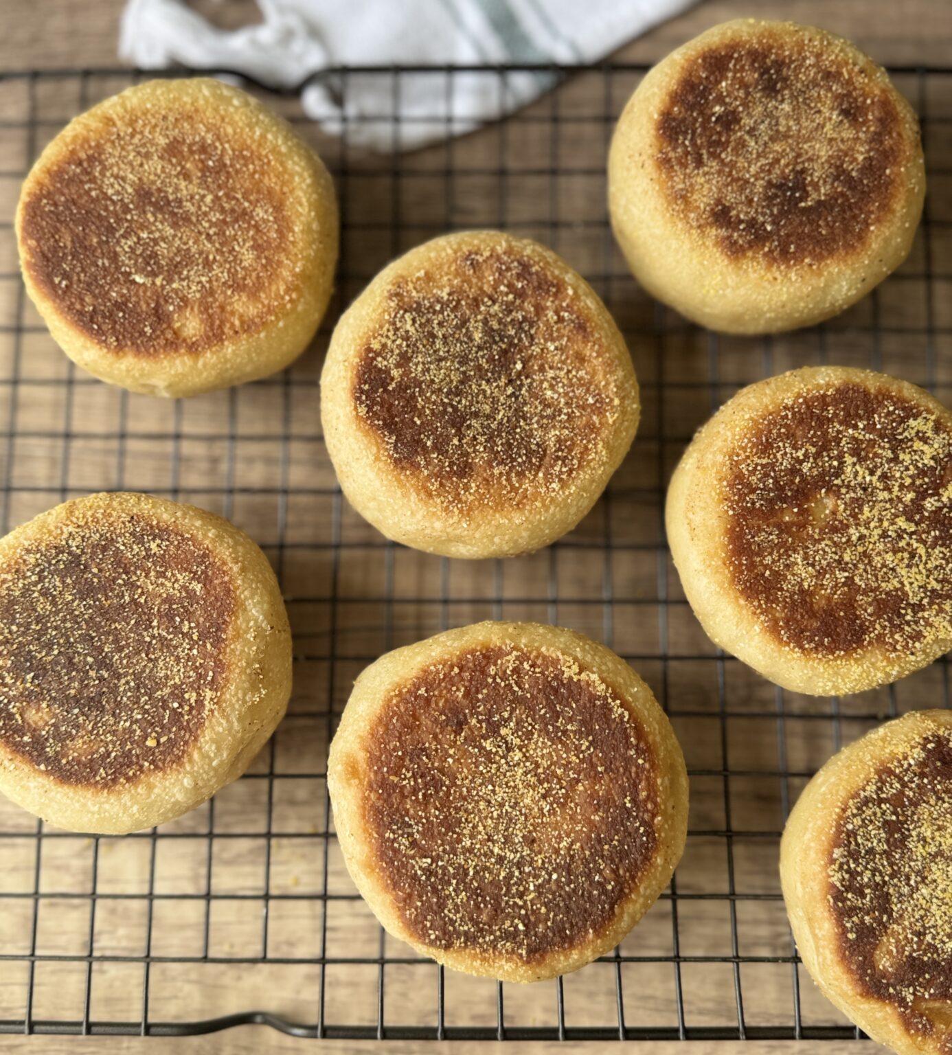 Sourdough English Muffins (overnight recipe!) - Healing Slice