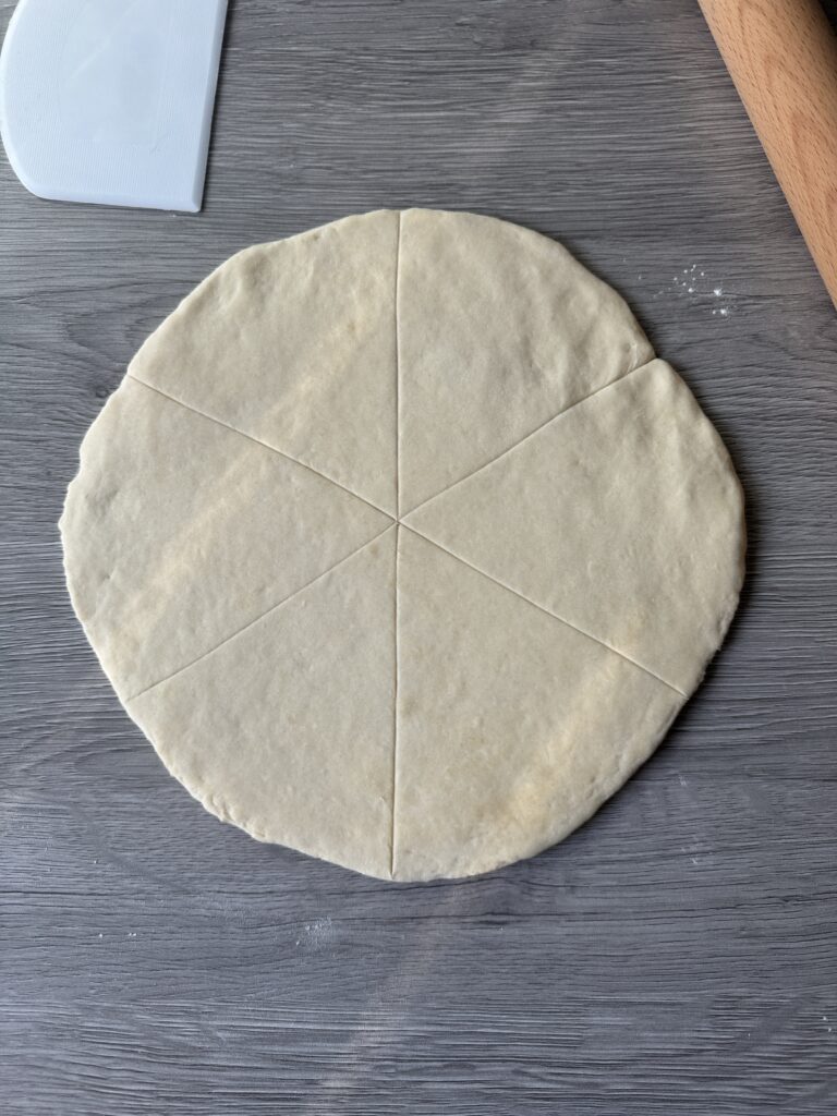 shaping crescent rolls