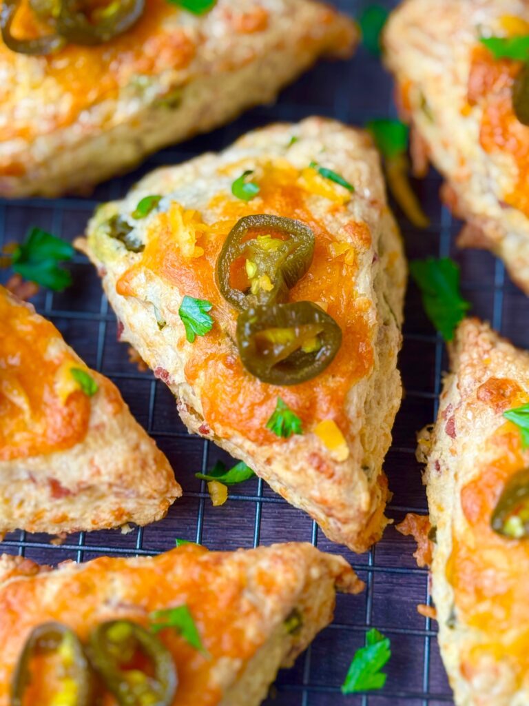 jalapeno cheddar bacon sourdough scones
