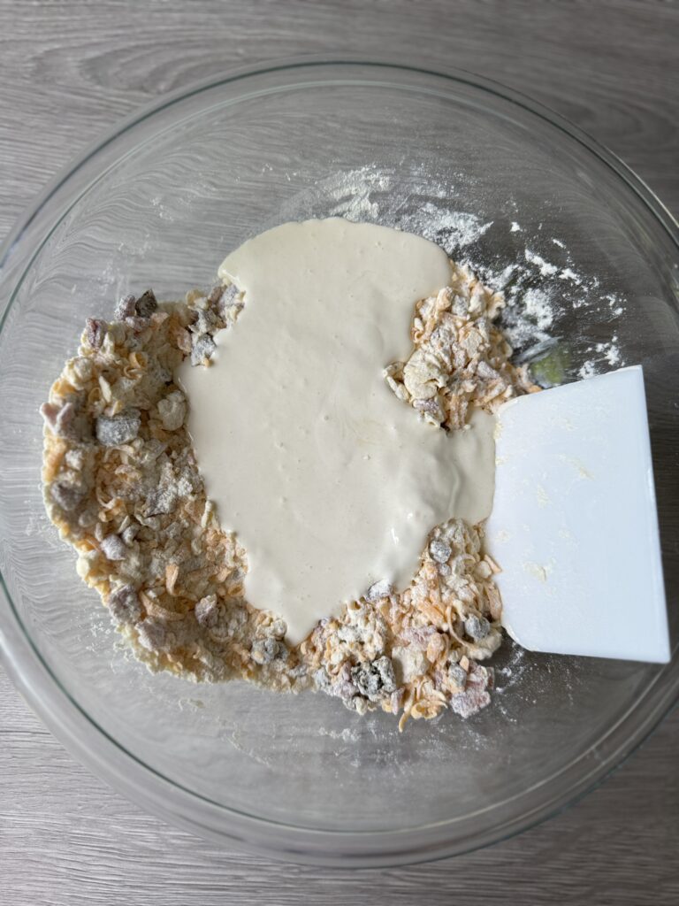 mixing scones