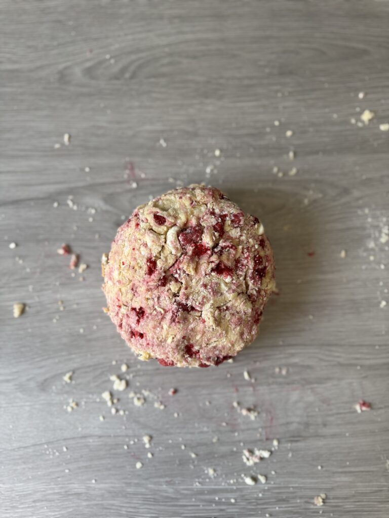 mixed raspberry cheesecake scones