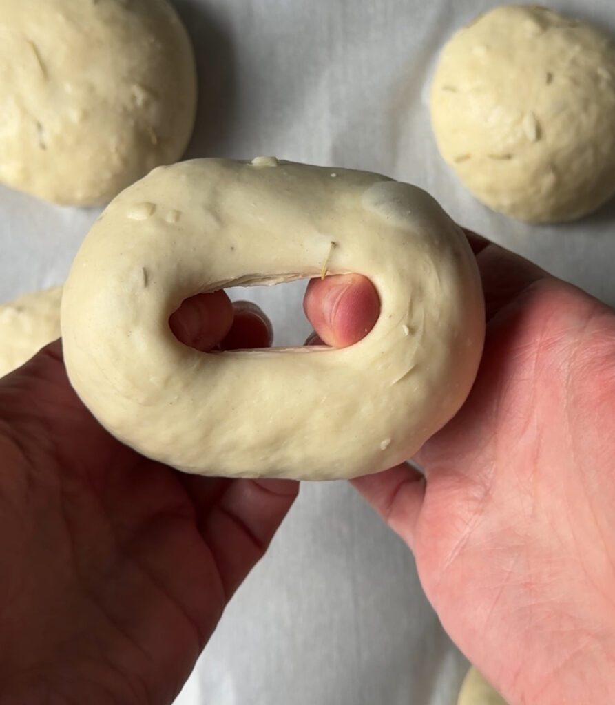 shaping bagels