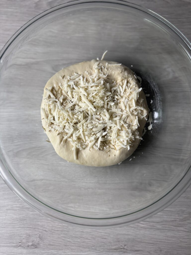 stretch and folding the dough