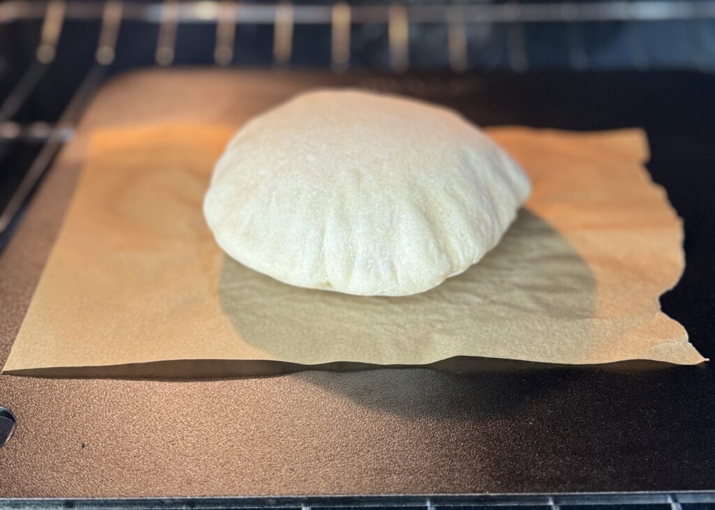 pita bread baking