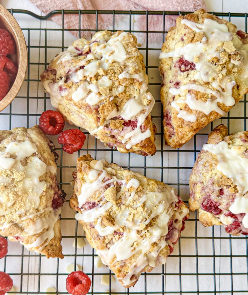 raspberry cheese cake scones